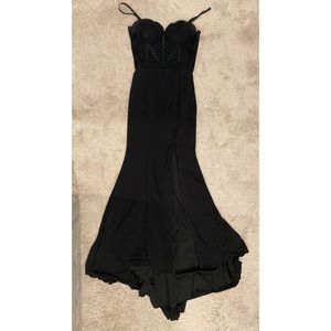 May Queen: Lace Corset Black Dress!